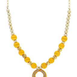 AKSHARA Gold-Toned & Yellow Choker Necklace-picture-4