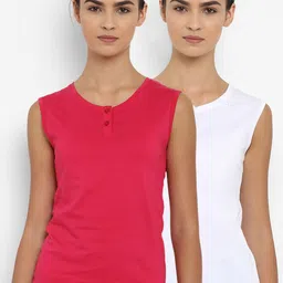appulse Women Pack Of 2 Solid Henley Neck T-shirt-picture-16