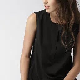 Mast & Harbour Women Black Solid Top-picture-17