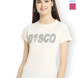 Fabflee Women Multicoloured 3 Printed T-shirt-picture-30