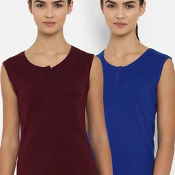 appulse Women Pack of 2 Solid Henley Neck Slim Fit T-shirts-picture-11