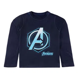 Marvel by Wear Your Mind Boys Navy Blue Printed Round Neck T-shirt-picture-36