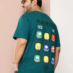 Sztori Plus Size Printed Pure Cotton T-shirt-image-14