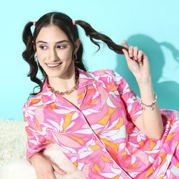 Secret Wish Women Floral Printed Night Suit-picture-4