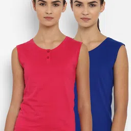 appulse Women Pack of 2 Solid Henley Neck Slim Fit T-shirts-picture-33