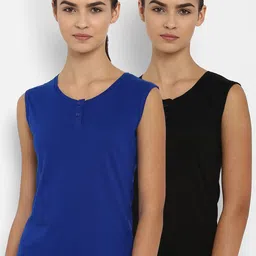 appulse Women Pack Of 2 Solid Henley Neck T-shirt-picture-21