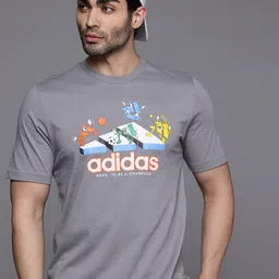 ADIDAS Logo Printed Pure Cotton T-shirt image 1