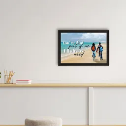 eCraftIndia Blue & Beige Valentine Theme Satin Matte Texture UV Wall Painting-picture-17