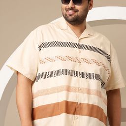 Sztori Plus Size Cotton Printed Casual Shirt-picture-8