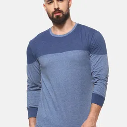 Campus Sutra Men Blue Solid Round Neck T-shirt-picture-36