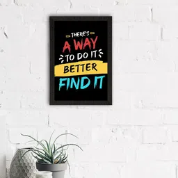 eCraftIndia Black & Red Motivational Quote Satin Matte Texture UV Wall Painting-picture-13