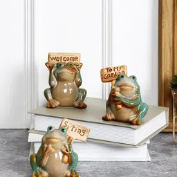 TAYHAA Set Of 2 Brown & Green Welcoming Artifacts Showpieces-image-34