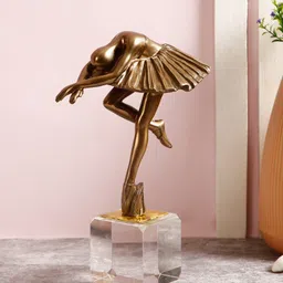 TAYHAA Copper-Toned Poyresin Dancing Ballerina-picture-25