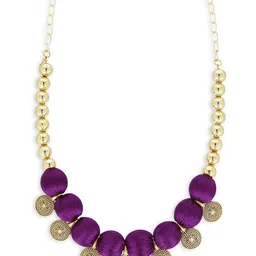 AKSHARA Gold-Toned & Purple Choker Necklace-picture-30