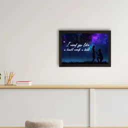 eCraftIndia Blue & White Valentine Theme Satin Matte Texture UV Wall Painting-picture-39