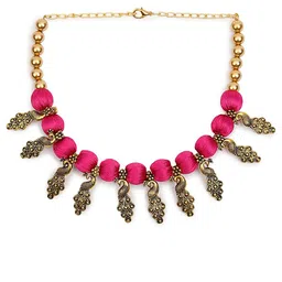 AKSHARA Pink & Gold-Toned Choker Necklace-picture-17
