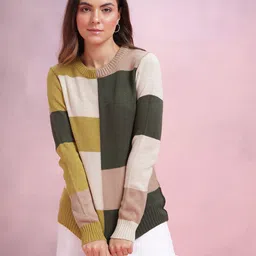 DressBerry Acrylic Colourblocked Sweater-image-29