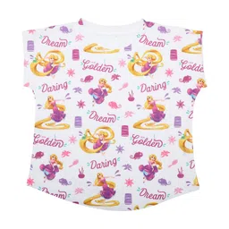 Disney by Wear Your Mind Girls White Princess  Printed Top-picture-19