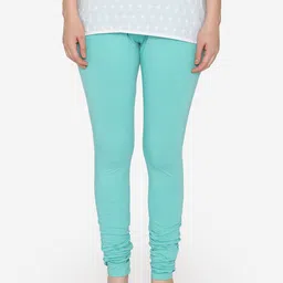 Vami Women Blue Solid Churidar Length Leggings-picture-34