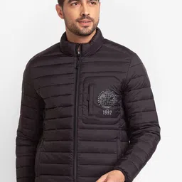 SPYKAR Graphic Printed Mock-Collar Puffer Jacket-picture-10