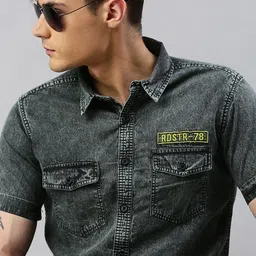 The Roadster Lifestyle Co Men Grey Regular Fit Solid Casual Shirt-picture-27