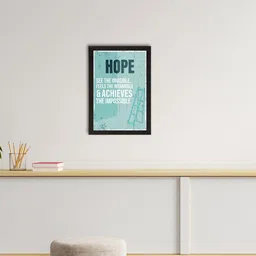 eCraftIndia Sea Green & White Motivational Quote Satin Matte Texture UV Wall Painting-image-29