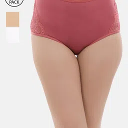 Clovia Women Pack Of 3 Solid Hipster Briefs COMPN1098S-picture-33