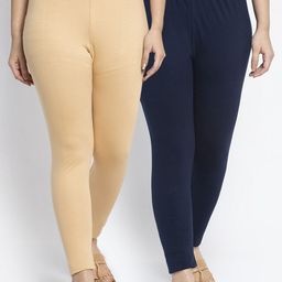GRACIT Women Pack Of 2 Solid Ankle-Length Leggings-picture-8