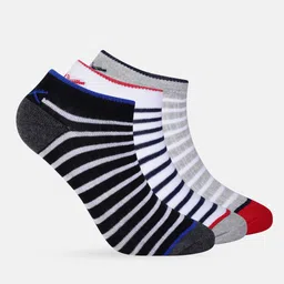 HRX by Hrithik Roshan Women Pack Of 3 Striped Ankle Length Socks-image-69