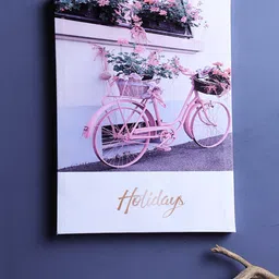A Vintage Affair- Home Decor Pink & Green Pink Bicycle Holidays Borderless Frame Wall Art-picture-14
