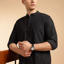 French Connection Men Premium Slim Fit Mandarin Collar Casual Shirt-picture-37