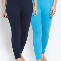 GRACIT Women Pack Of 2 Solid Ankle-Length Leggings-picture-11