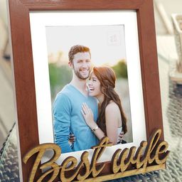 Art Street Brown Solid Best Wife Individual Customize Table Photo Frame-picture-24