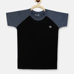 CHIMPRALA Girls Black & Grey Colourblocked Sports T-shirt-picture-32