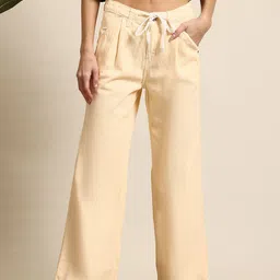 Mast & Harbour Women Cotton Wide Leg Jeans-picture-33