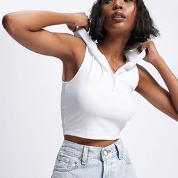 glitchez Edgy Rib Knit Hooded Crop Top-picture-32