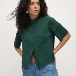 The Roadster Life Co. Mandarin Collar Drop-Sleeves Shirt Style Top-image-76