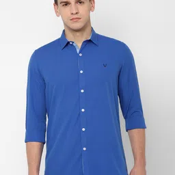 Allen Solly Men Blue Manhattan Slim Fit Solid Casual Shirt-picture-42