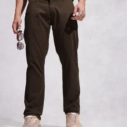 WROGN Men Straight Fit Chinos Trousers-image-82