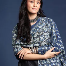 Taavi Hand Block Print Sustainable Dupatta-image-10