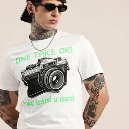 HERE&NOW Pure Cotton Graphic Printed T-shirt-picture-18