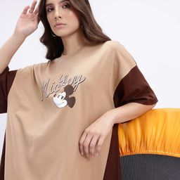 Kook N Keech Mickey Print Pure Cotton T-shirt Mini Dress-picture-10