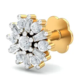 KUBERBOX 18K Yellow Gold Diamond Sanjana Nose Stud-image-36