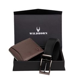WildHorn Men Brown & Black RFID Protected Genuine Leather Accessory Gift Set-picture-19