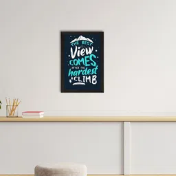 eCraftIndia Blue & White Motivational Quote Satin Matte Texture UV Wall Painting-picture-37