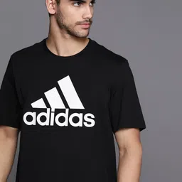 ADIDAS Brand Logo Printed Pure Cotton T-shirt-picture-28