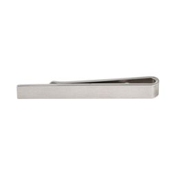 PELUCHE Unisex Silver-Toned Solid Slim Tie Pin-picture-0