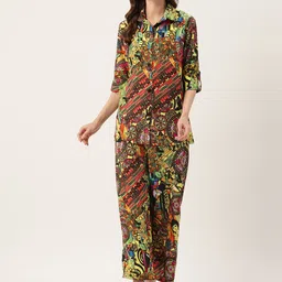 Sleek Italia Printed Shirt with Trousers-picture-32