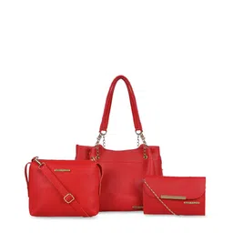 Bagsy Malone Red PU Shopper Shoulder Bag with Tasselled-picture-22