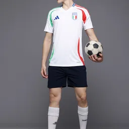 ADIDAS Printed V-Neck Slim Fit Italy 24 Away Jersey T-shirt-picture-20
